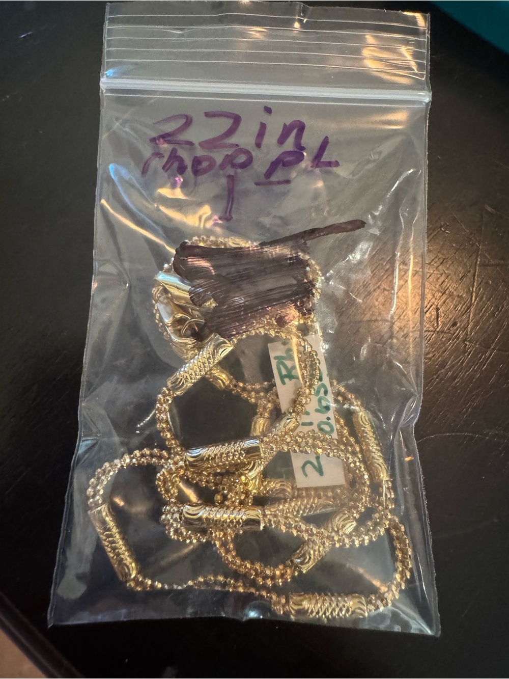 22 inch rhodium plate will not turn Gold-Tone Beaded Chain Necklace - Picture 6 of 6